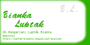 bianka luptak business card
