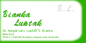 bianka luptak business card